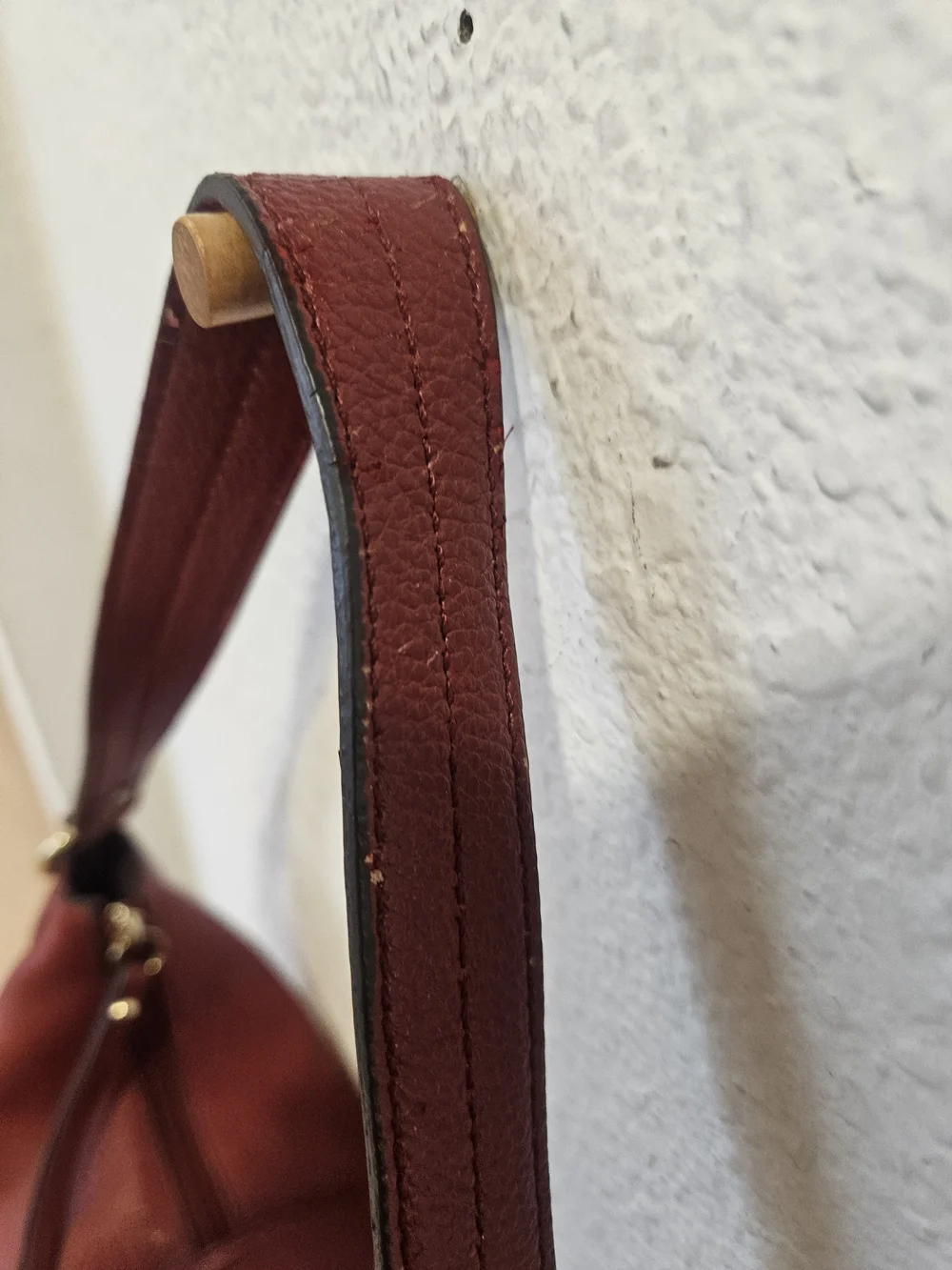 Franco Sarto Red Leather Hobo Shoulder Bag